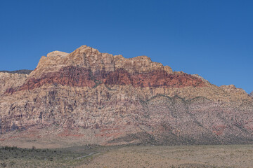 Red Rock Canyon Road | Las Vegas, Clark County, Nevada. Mojave Desert. Basin and Range Province 