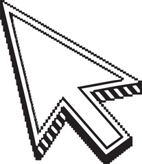 Pixel Cursor Icons,Computer Mouse Click Icon
