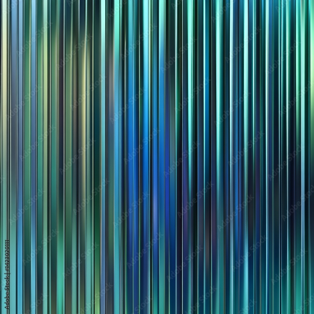 Poster colorful abstract lines create a mesmerizing background with a blend of blue tones and vertical patt