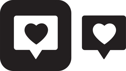 Social Midea icon set black and white illustrator.