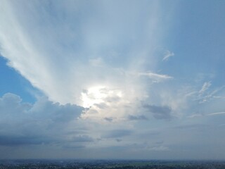 beautiful dark white cloudy afternoon sky, natural background gradation