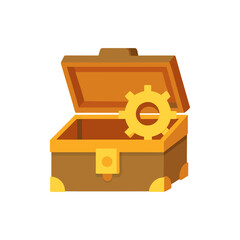 Open Trunk with Gear isolated on transparent background