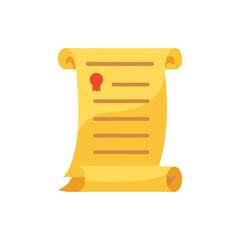 Scroll of the Declaration of Independence isolated on transparent background