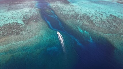 4k Video Eagle Eye View of Ulong Channel Daily Drone Flight Over Palau Island Ocean Diving Adventure