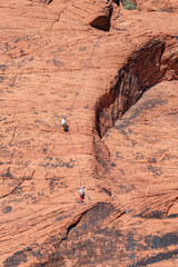 Aztec Sandstone(Jurassic) geological formation. weathering. Scenic Loop Dr, Red Rock Canyon National Conservation Area, Las Vegas, Clark County, Nevada. Mojave Desert. Basin and Range Province