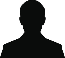 Silhouette of a man in a suit, faceless, abstract portrait, male figure, professional silhouette, minimalist design, creative profile, business profile, professional identity