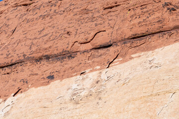 Aztec Sandstone(Jurassic) geological formation. weathering. Scenic Loop Dr, Red Rock Canyon National Conservation Area, Las Vegas, Clark County, Nevada. Mojave Desert. Basin and Range Province