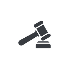 Gavel hitting a base vector icon