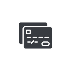 A simple debit or credit card vector icon