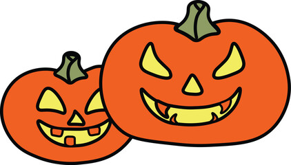 halloween pumpkin isolated on white background