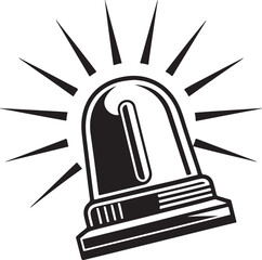 Siren icons black and blue colors on white background