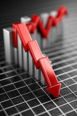 A graph depicting a sharp downward trend in a stock market - decline failure chart financial