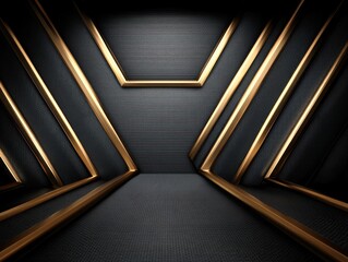 Dark background resume template with golden typography - Dark Glamorous Shiny Executive Majestic