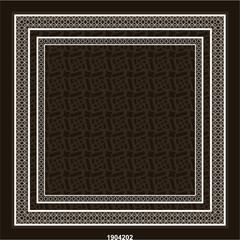 Islamic Geometric Scarf Design - Elegant Square Pattern for Hijab or Textile.

Vector scarf design with elegant Islamic geometric patterns and traditional borders. Suitable for hijab printing, fashion