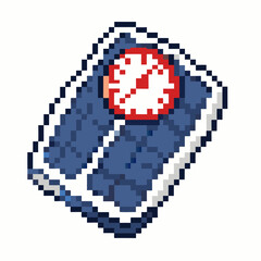 Pixel Art Retro Weighing Scale Icon Vintage Digital Style Illustration