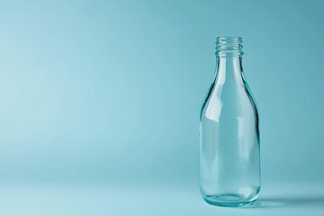 Stock Photo of Transparent Bottle with Droplet – Elegant Product Photography