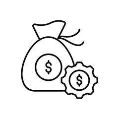 Financial Management icon vector stock illustration