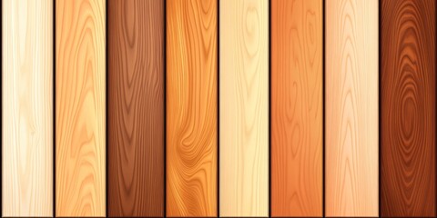 Various Wood Grain Textures Displayed In Vertical Panels