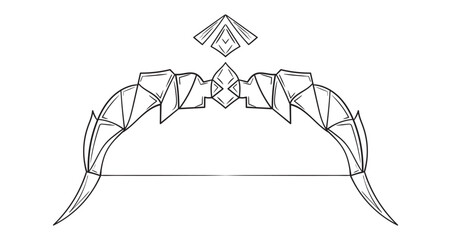 Vector arrow, medieval archer warrior weapon symbol