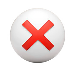 Fototapeta premium A round white ball featuring a prominent red 