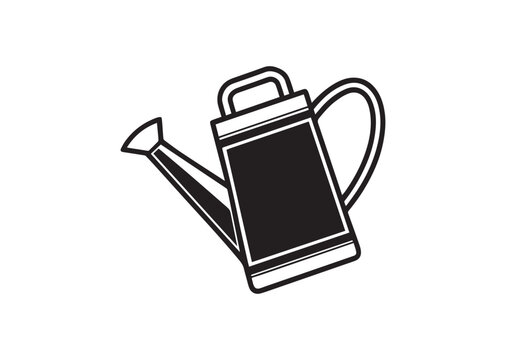 recommend clip art: Garden watering can silhouette vector