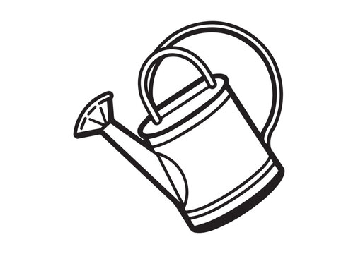 recommend clip art: Garden watering can silhouette vector