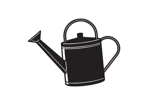 recommend clip art: Garden watering can silhouette vector