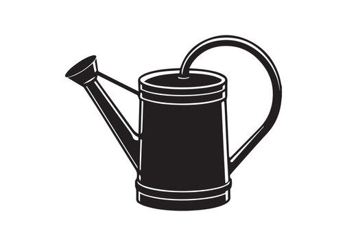 recommend clip art: Garden watering can silhouette vector