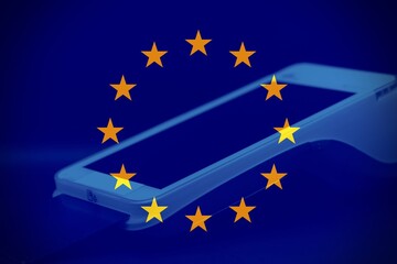 ATM with union Eu-Flag overlay