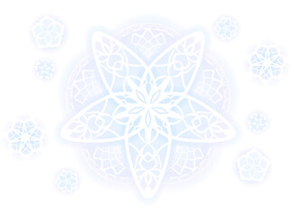 レース風装飾模様の透過イラスト