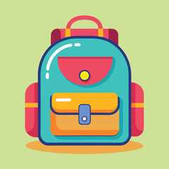 kids school bag vector
