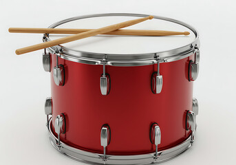 Red Drum Kit: Musical Instrument Background