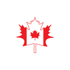 Obraz premium Canadian maple leaf black silhouette vector, maple leaf icon on white background, eps10