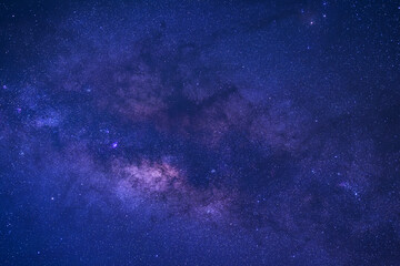 Night blue sky space background, Starry universe in dark blue sky, Milky way galaxy with stardust field in deep universe
