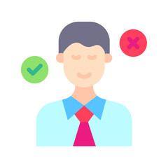 Decision icon vector image. Suitable for mobile apps, web apps and print media.