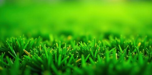 Fototapeta premium Lush green soccer field grass, close-up texture, texture, soccer field