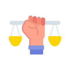 Human Rights icon vector image. Suitable for mobile apps, web apps and print media.