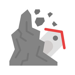 Landslide icon vector image. Suitable for mobile apps, web apps and print media.
