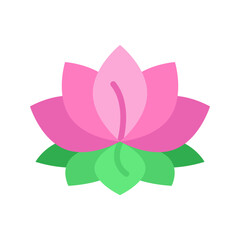 Fototapeta premium Lotus icon vector image. Suitable for mobile apps, web apps and print media.