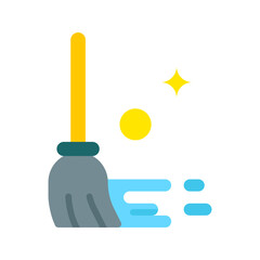 Mop icon vector image. Suitable for mobile apps, web apps and print media.