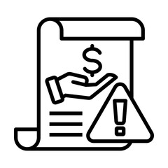 risk assessment single icon