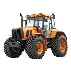 Agricultural tractor isolated on a white background