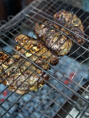 grill lamb meat on barbecue grill