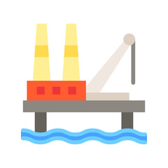 Oil Rig icon vector image. Suitable for mobile apps, web apps and print media.