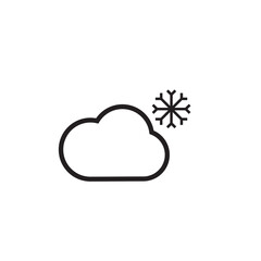 snow weather icon editable outline stroke vector eps