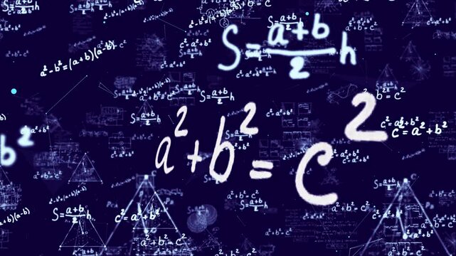 Scientific research teaching and mathematical physics and chemistry formula symbol background