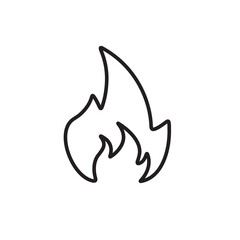 fire flame icon editable outline stroke vector eps
