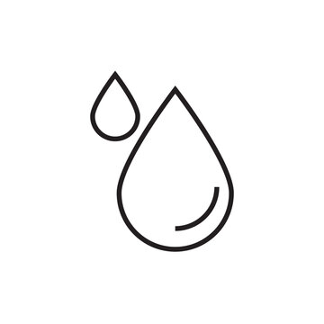 recommend clip art: water drop icon editable outline stroke vector eps