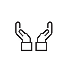 two hand care icon editable outline stroke vector eps