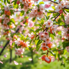 Flores que producen frutos en primavera.